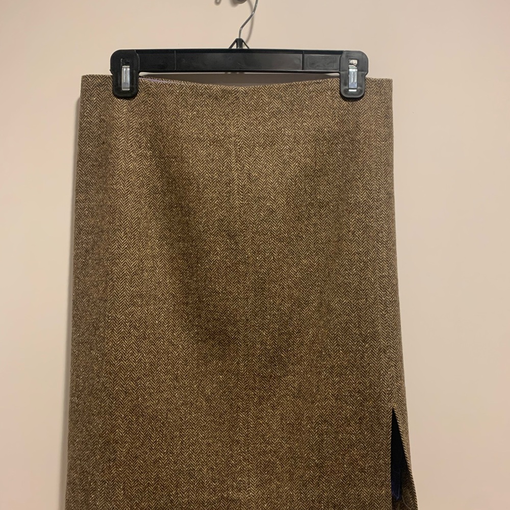 Vince Brown Pencil Skirt with Slit Knee-length for Work